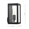 Era Outdoor Wall Light Black Glass IP44