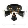 Fry 3 Light Plate Black & Rose Gold