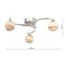 Atiya Light Semi Flush Polished Chrome With Planet Style Glass 