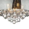 Dar Aviel 5 Light Flush Smoked Shade With Clear Glass Droppers