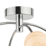 Izzy 4 Light Semi Flush Polished Chrome Swirl Glass