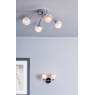 Izzy 4 Light Semi Flush Polished Chrome Swirl Glass