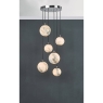 Mikara 6 Light Cluster Pendant Marble Effect Glass & Polished Chrome