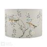 English Heritage Birch 4 Light Shadelier Antique Brass and Taupe With Shade