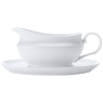 Maxwell & Williams White Basics Gravy Boat & Saucer 550ml Gift Boxed