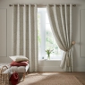 Laura Ashley Coulderton Eyelet Headed Curtains Lined Natural