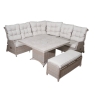 Valencia Rattan Corner Set with Square Ice Bucket Table & Bench