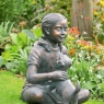 Girl With Puppy - Garden Sculpture