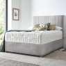Bloomsbury Double Divan Bed with 2 Drawers & 54" Halenia Headboard in Linnet Silver