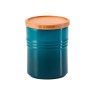 Le Creuset Medium Storage Jar with Wood Lid Deep Teal