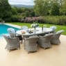 Oakham Grand Oval Dining Set with Ice Bucket, Lazy Susan & 8 Chairs