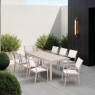 Milan Rectangular Dining Table with 8 Stacking Chairs