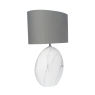 Large Marble Effect Ceramic Table Lamp with Shade