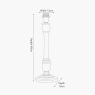 Captiva Grey Wash Mango Wood Table Lamp Base Only
