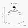 Wren Building Print Ceramic Table Lamp Only
