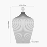 Taika White Wash Textured Wood Table Lamp Base Only