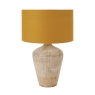 Taika White Wash Textured Wood Table Lamp Base Only