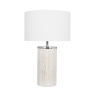 Haley Wood White Wash Table Lamp with Shade