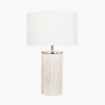 Haley Wood White Wash Table Lamp with Shade