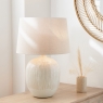 Greta Natural and Cream Textured Ceramic Table Lamp