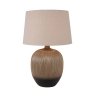 Greta Textured Ceramic Table Lamp Black with Shade