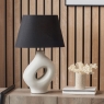 Ulla Monochrome Organic Ceramic Table Lamp with Shade