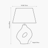 Ulla Monochrome Organic Ceramic Table Lamp with Shade
