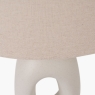 Laila Natural Organic Tall Ceramic Table Lamp with Shade
