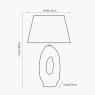 Laila Natural Organic Tall Ceramic Table Lamp with Shade