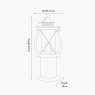 Gibson Wood Lantern Table Lamp Black