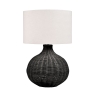 Allona Black Rattan Table Lamp  with Shade