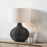 Allona Black Rattan Table Lamp  with Shade