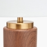 Carrara Wood Effect Ceramic Tall Table Lamp with Shade