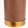 Carrara Wood Effect Ceramic Tall Table Lamp with Shade