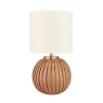Ezekiel Natural Terracotta Textured Ball Table Lamp & Shade