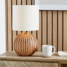 Ezekiel Natural Terracotta Textured Ball Table Lamp & Shade