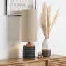 Alaric Black Wash Mango Wood Table Lamp with Shade