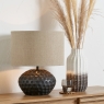 Dante Antique Black Mango Wood Table Lamp with Shade