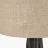 Draydon Black Wash Mango Wood Cone Table Lamp with Shade
