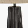Draydon Black Wash Mango Wood Cone Table Lamp with Shade