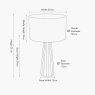 Draydon Black Wash Mango Wood Cone Table Lamp with Shade