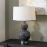 Gatsby Grey Ceramic Table Lamp  with Shade