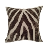 Paul Moneypenny Zebedeedodah 43cm Cut Velvet Cushion Chocolate