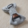 Tweed Dog Bow Tie - Grey