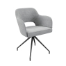 Chicago Swivel Dining Chair Light Grey