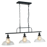 Charter Black Ceiling Pendant With Brushed Silver Detailing