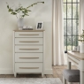 Lisbon 5 Drawer Tall Chest Lifestyle