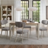 Lisbon Extending Dining Table 140-180cm & 4 Grey Fabric Chairs