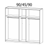 Ashfield 5 Door 3 Mirror Wardrobe Alpine White