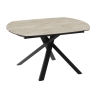 Kheops Extending Dining Table Travertine Closed
